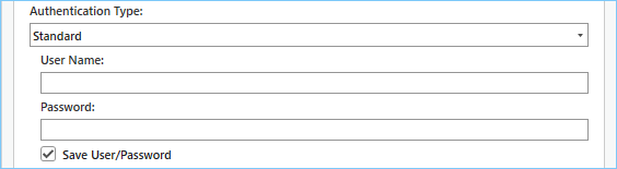 Standard authentication for a connection